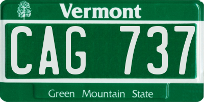 VT license plate CAG737