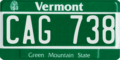 VT license plate CAG738