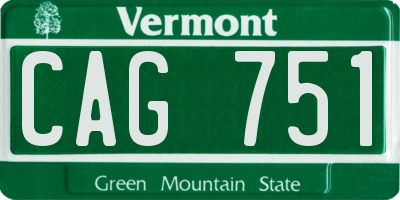 VT license plate CAG751