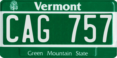 VT license plate CAG757