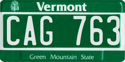 VT license plate CAG763