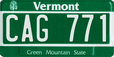 VT license plate CAG771