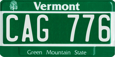 VT license plate CAG776