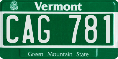 VT license plate CAG781