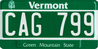 VT license plate CAG799