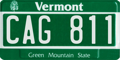 VT license plate CAG811