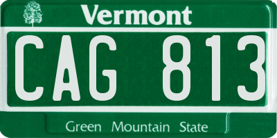VT license plate CAG813