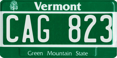 VT license plate CAG823
