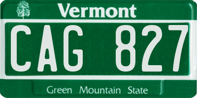 VT license plate CAG827