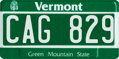 VT license plate CAG829