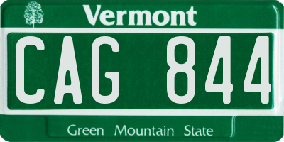VT license plate CAG844