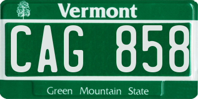 VT license plate CAG858