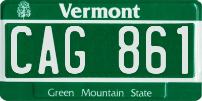 VT license plate CAG861