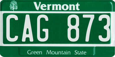VT license plate CAG873
