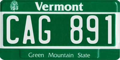 VT license plate CAG891