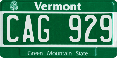 VT license plate CAG929