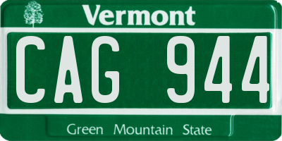 VT license plate CAG944