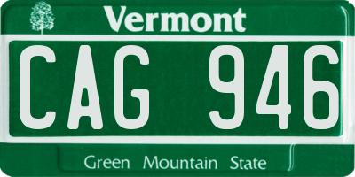 VT license plate CAG946