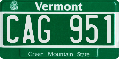 VT license plate CAG951