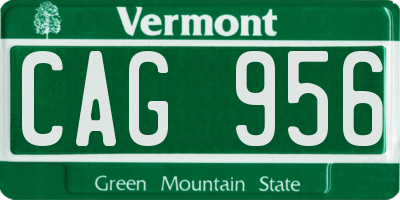 VT license plate CAG956