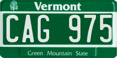 VT license plate CAG975