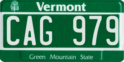 VT license plate CAG979