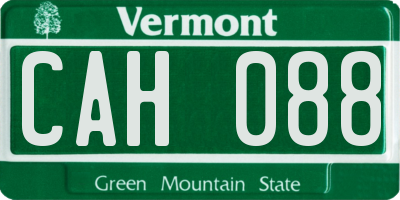 VT license plate CAH088