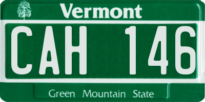 VT license plate CAH146