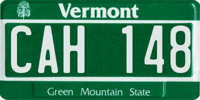 VT license plate CAH148