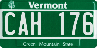 VT license plate CAH176