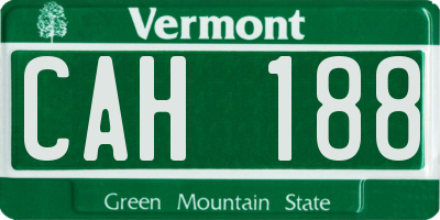 VT license plate CAH188