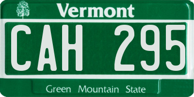 VT license plate CAH295