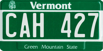 VT license plate CAH427
