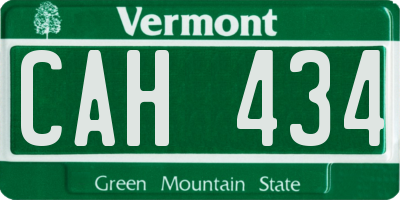 VT license plate CAH434