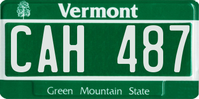 VT license plate CAH487