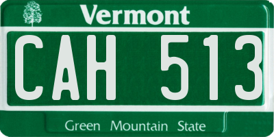 VT license plate CAH513