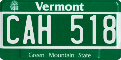VT license plate CAH518