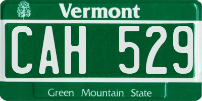 VT license plate CAH529