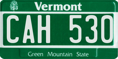 VT license plate CAH530