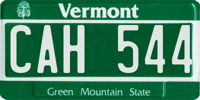 VT license plate CAH544