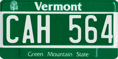 VT license plate CAH564