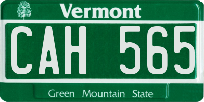 VT license plate CAH565