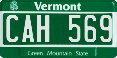 VT license plate CAH569