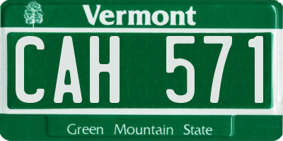 VT license plate CAH571