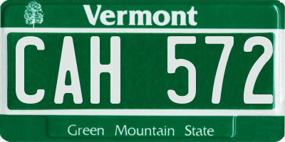 VT license plate CAH572