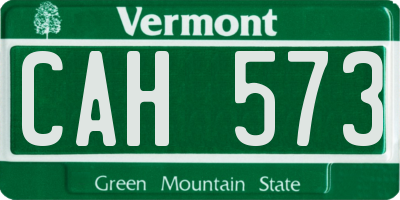 VT license plate CAH573