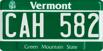 VT license plate CAH582
