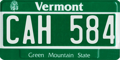 VT license plate CAH584