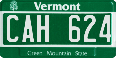 VT license plate CAH624
