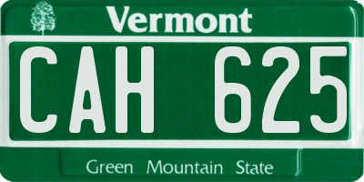 VT license plate CAH625